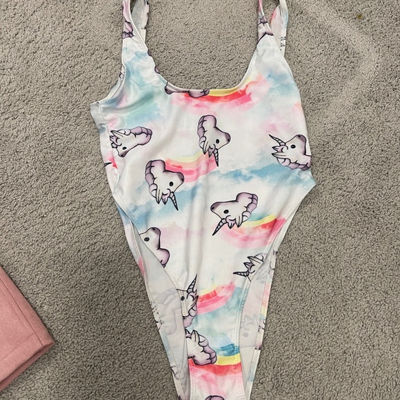 Unicorn Emoji Swimsuit - Picture 1 of 2